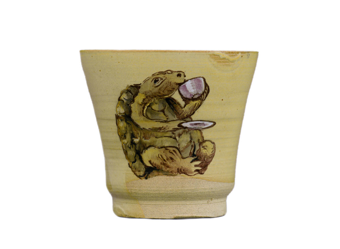Cup # 31826, wood firing/ceramic/hand painting, 42 ml.