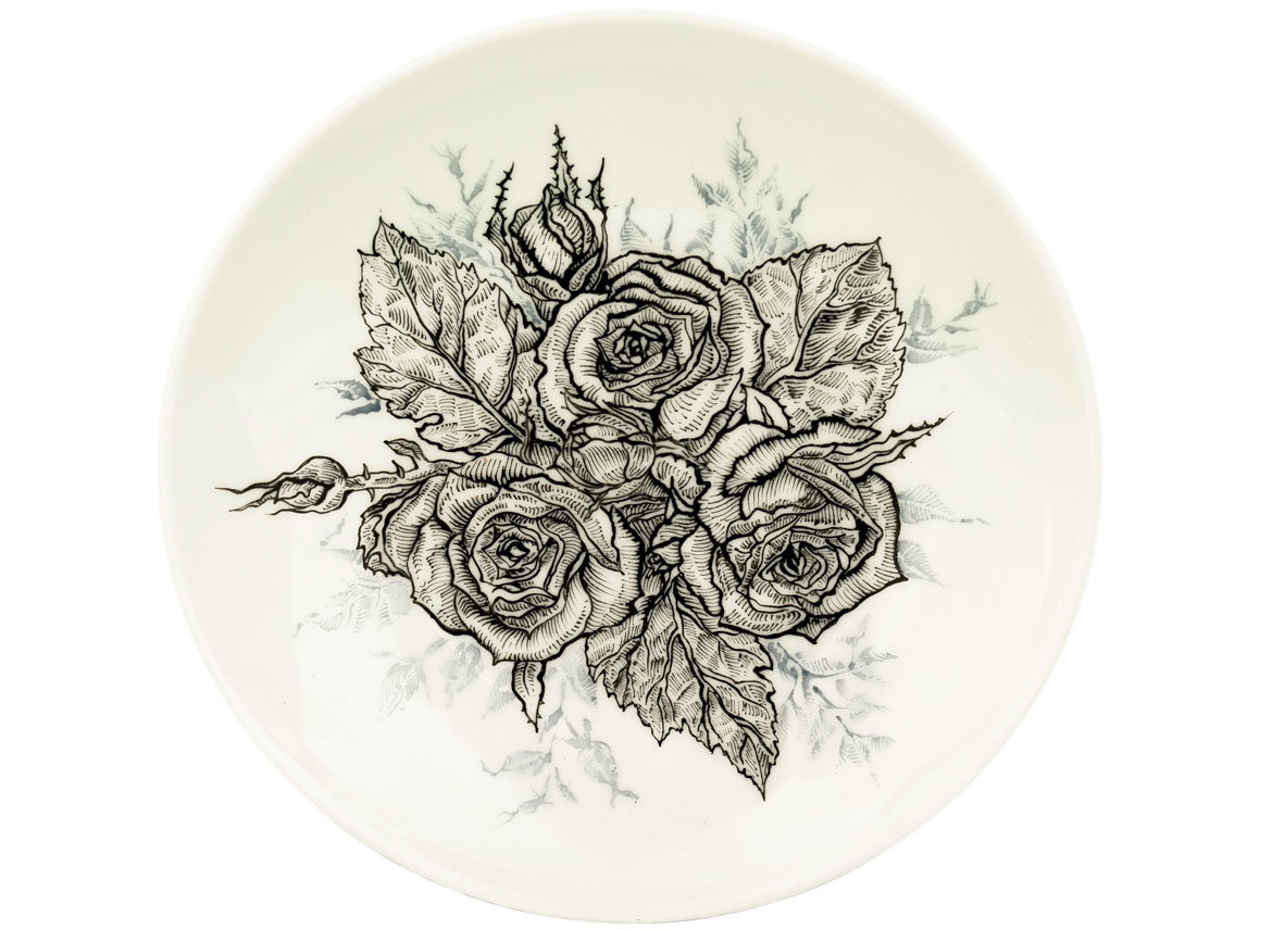 Plate/Tea boat # 31984, hand painting/porcelain