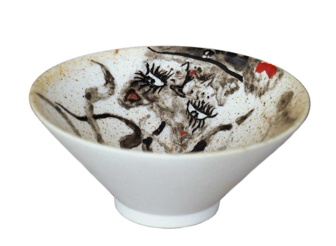 Cup # 32027, wood firing/ceramic/hand painting, 44 ml.