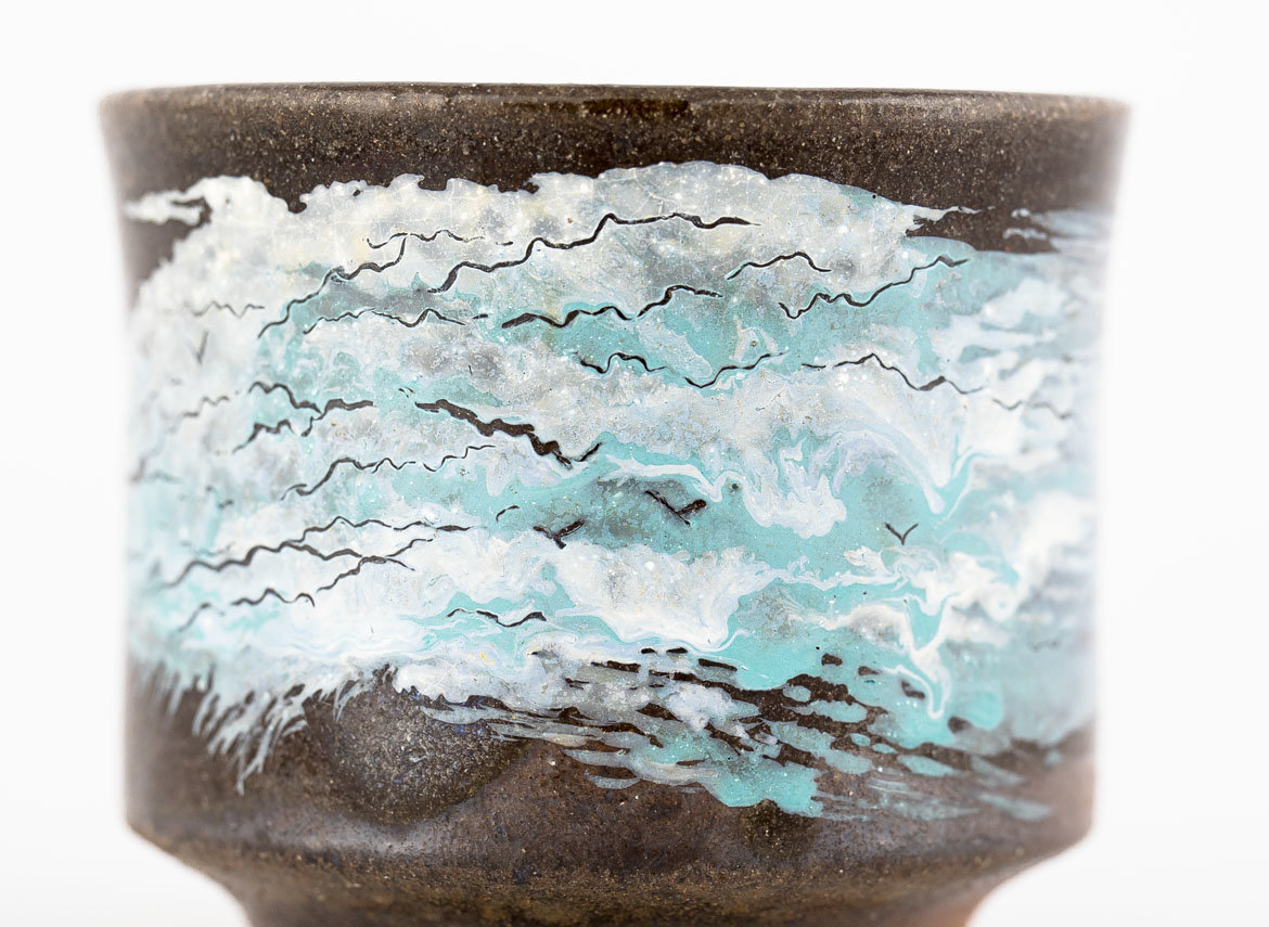 Cup # 32035, wood firing/ceramic/hand painting, 86 ml.