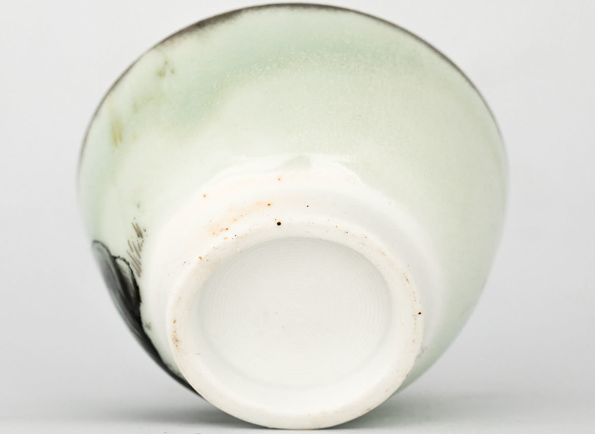 Пиала # 32488, дровяной обжиг/керамика/ручная роспись, 105 мл.