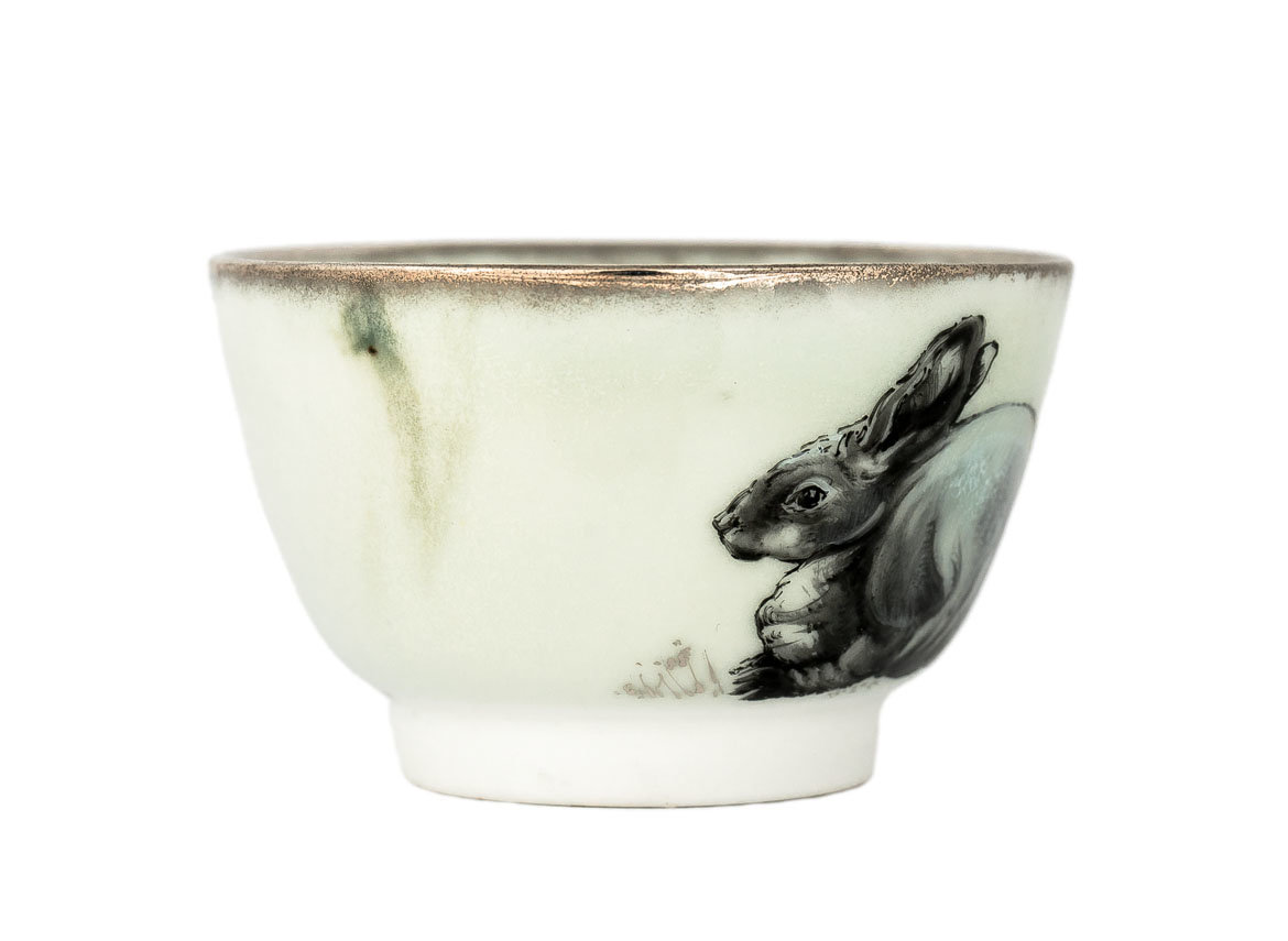 Пиала # 32488, дровяной обжиг/керамика/ручная роспись, 105 мл.