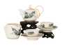 Set for tea ceremony  # 32496, ( porcelain ): teapot 170 ml., gundaobey 170 ml., 2 cup with stands of 50 ml.
