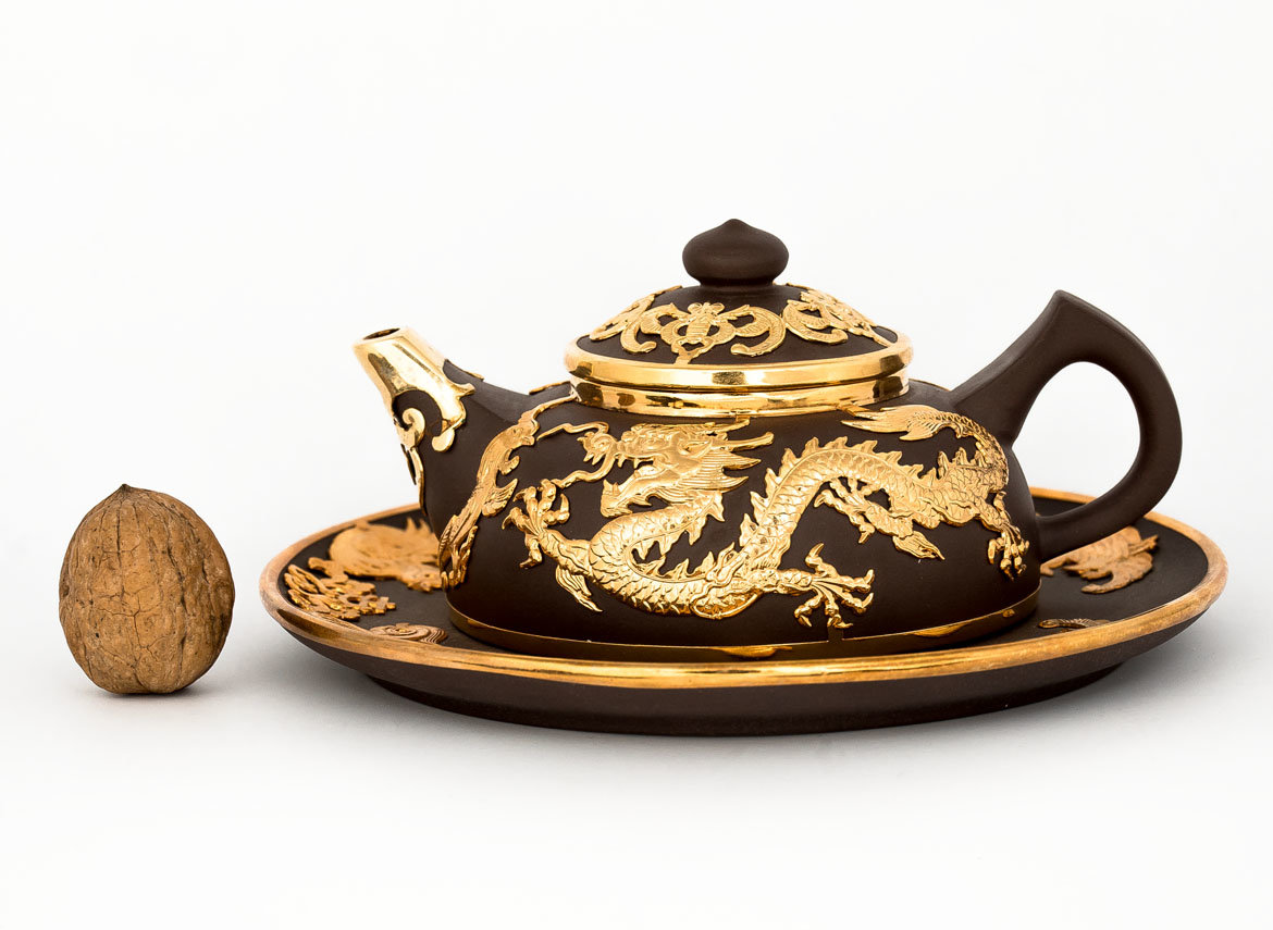 Набор посуды для чайной церемонии # 32500, ( глина ): чайник 250 мл., чайный пруд., 6 пиал по 25 мл.