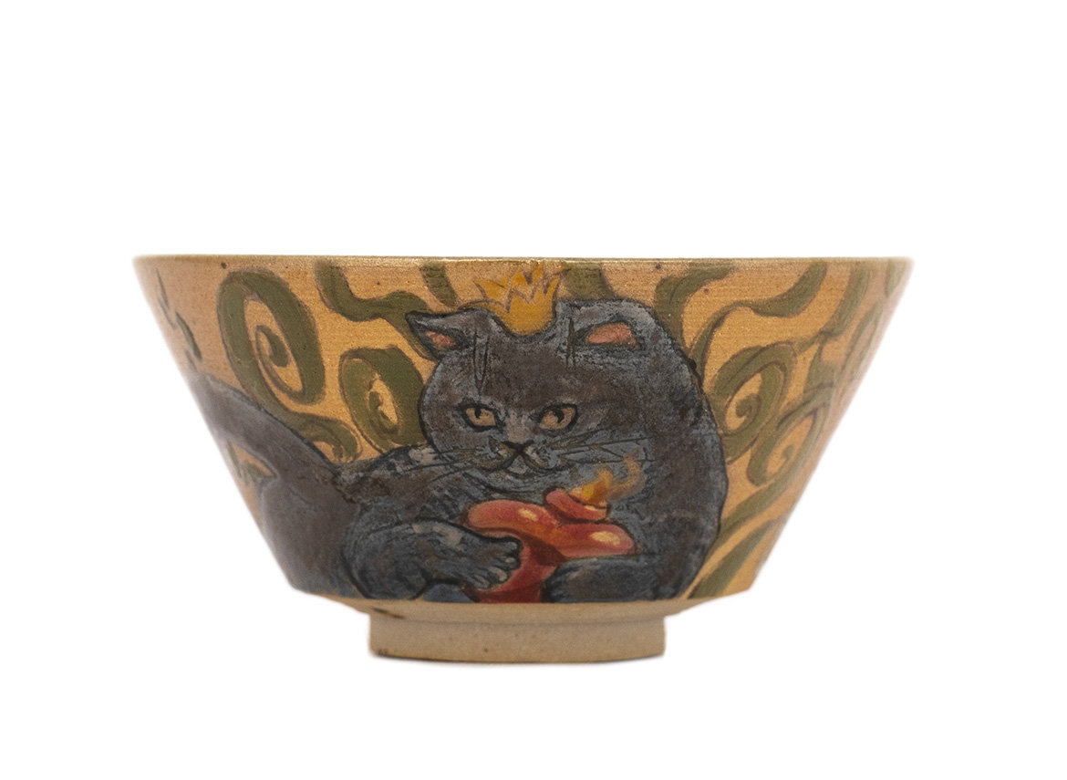 Cup # 32644, wood firing/ceramic/hand painting, 110 ml.