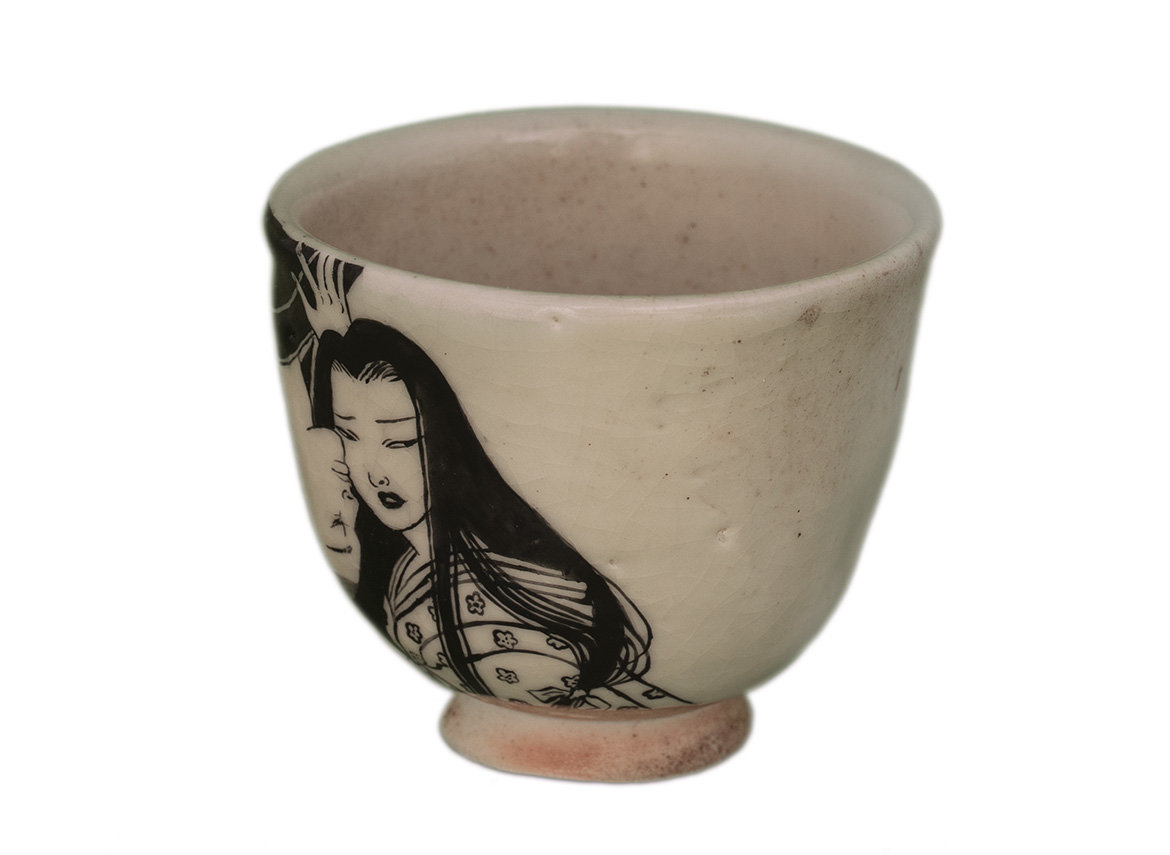 Cup # 32654, wood firing/ceramic/hand painting, 170 ml.