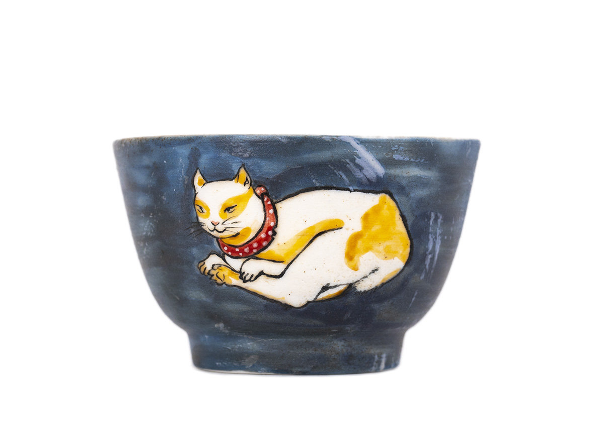 Cup # 32887, wood firing/ceramic/hand painting, 100 ml.