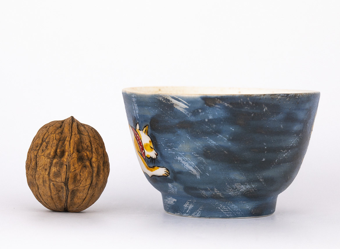 Cup # 32887, wood firing/ceramic/hand painting, 100 ml.