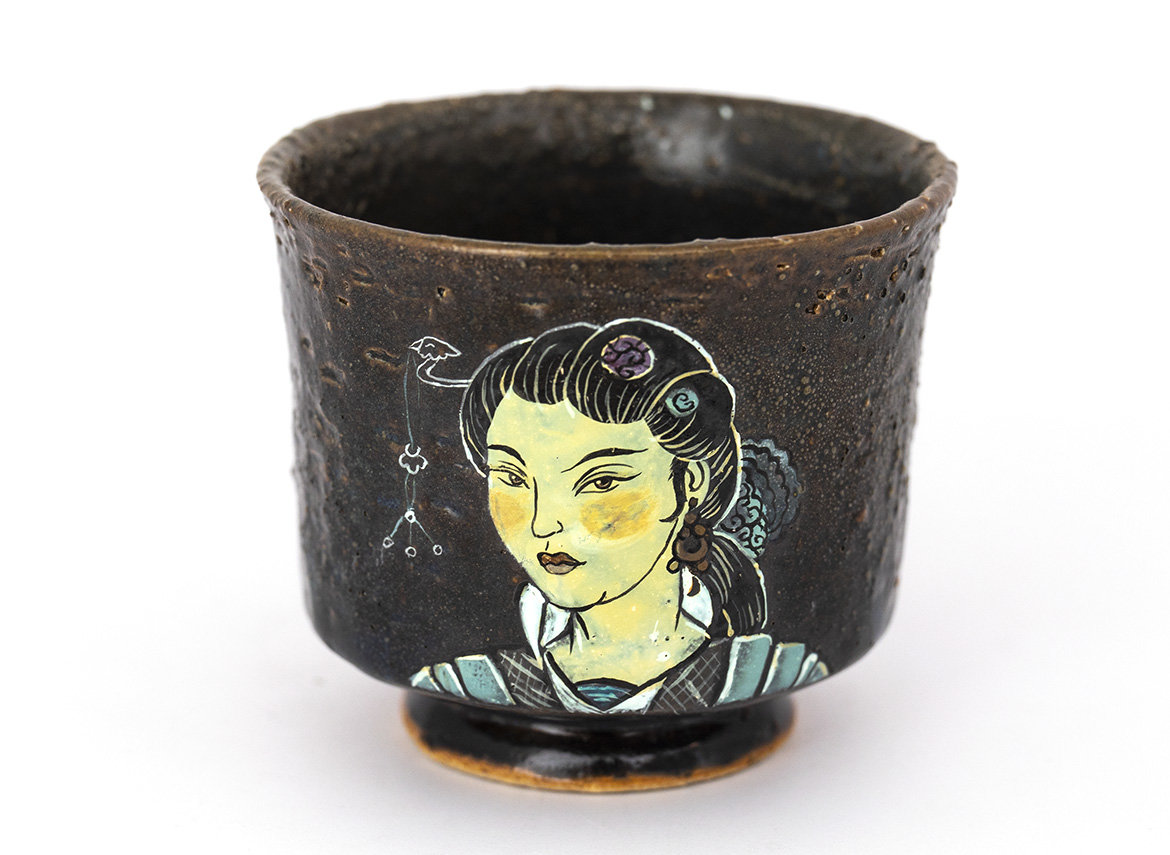 Cup # 32932, wood firing/ceramic/hand painting, 88 ml.