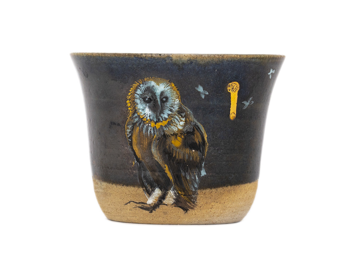 Cup # 32934, wood firing/ceramic/hand painting, 111 ml.