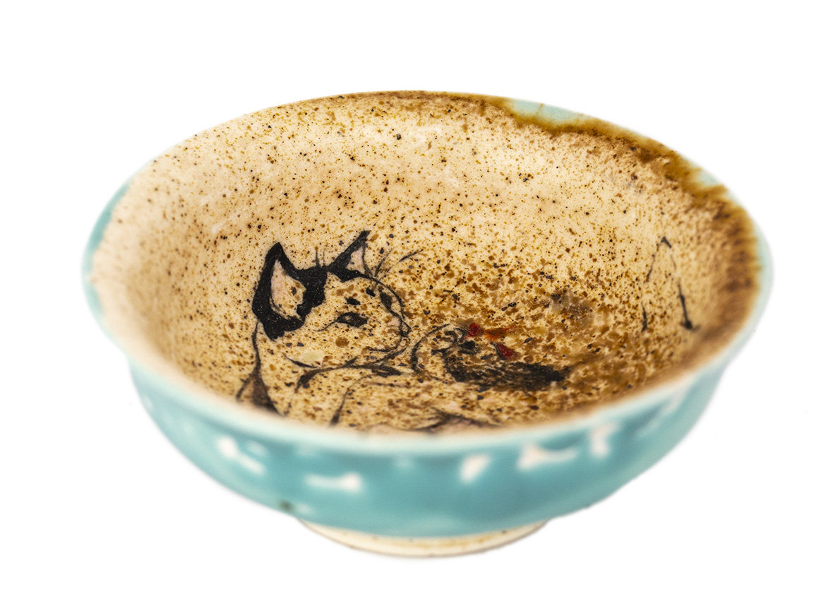 Cup # 32939, wood firing/ceramic/hand painting, 70 ml.