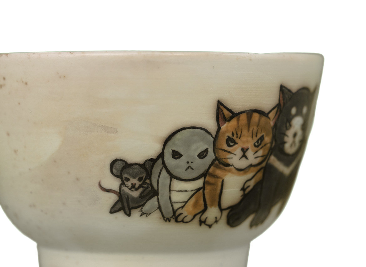 Cup # 32942, wood firing/ceramic/hand painting, 108 ml.