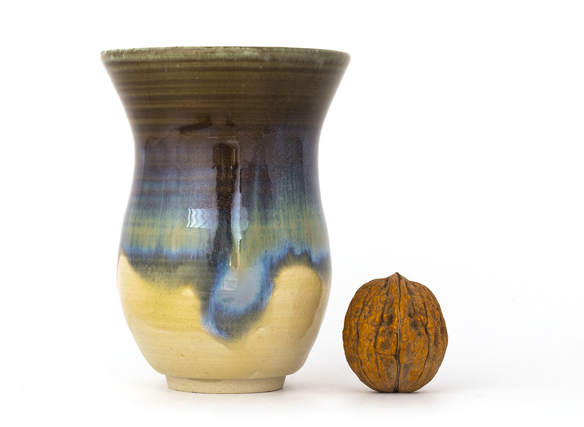 Vessel for mate (kalabas) # 33114, ceramic