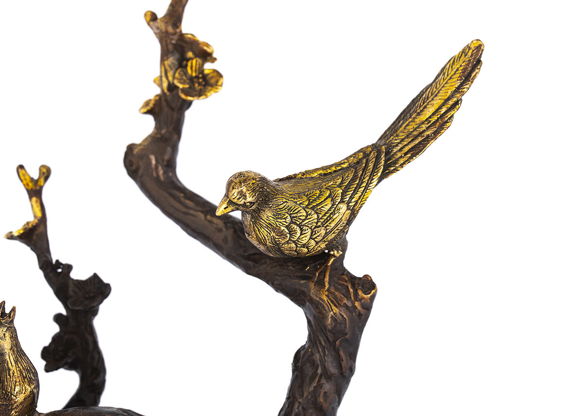 Птицы на дереве # 33238, бронзовая статуэтка