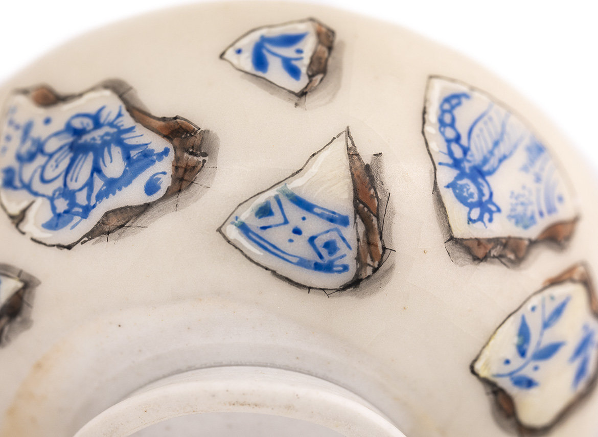 Пиала # 33318, дровяной обжиг/керамика/ручная роспись, 45 мл.