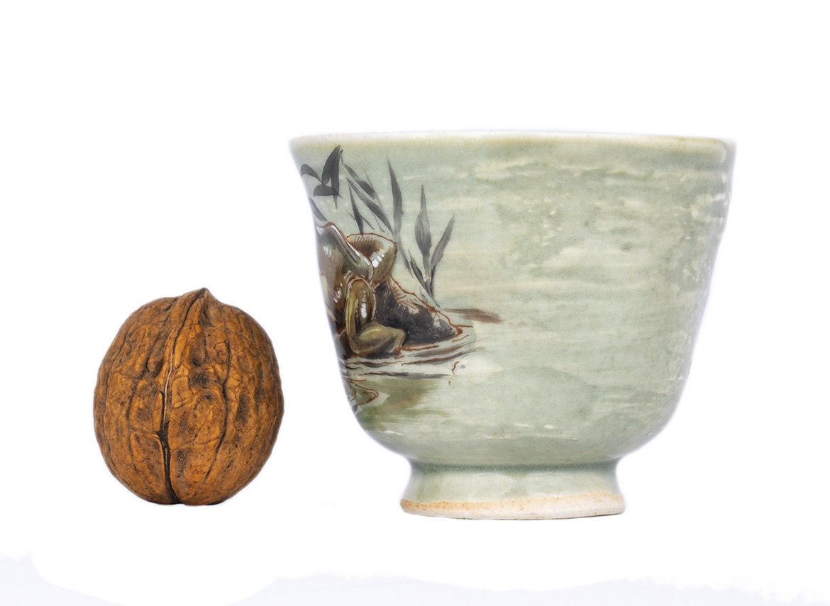 Cup # 33328, wood firing/ceramic/hand painting, 122 ml.