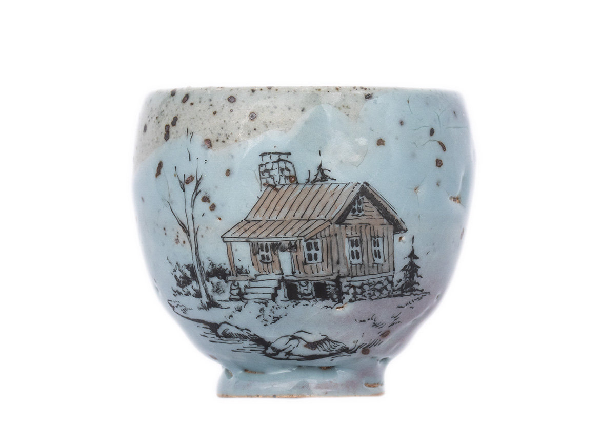 Cup # 33332, wood firing/ceramic/hand painting, 110 ml.