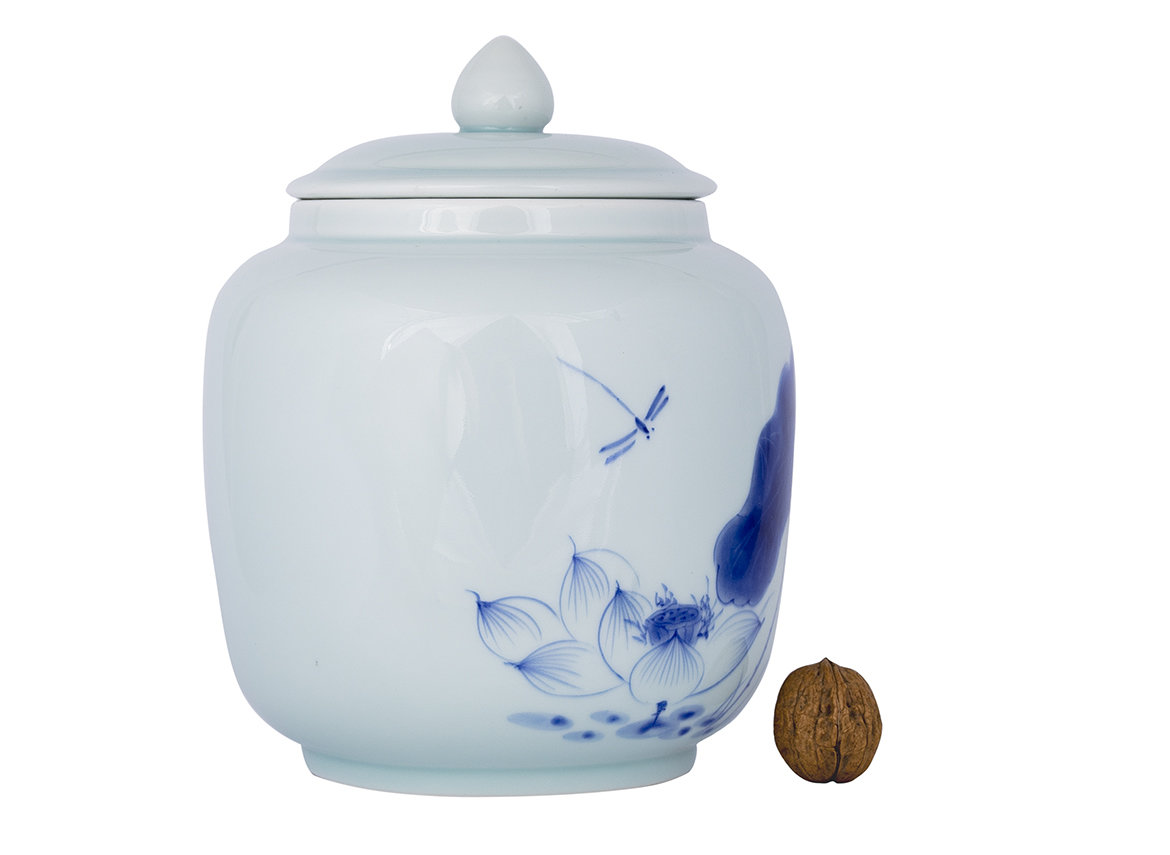 Teacaddy with gift box # 33466, porcelain