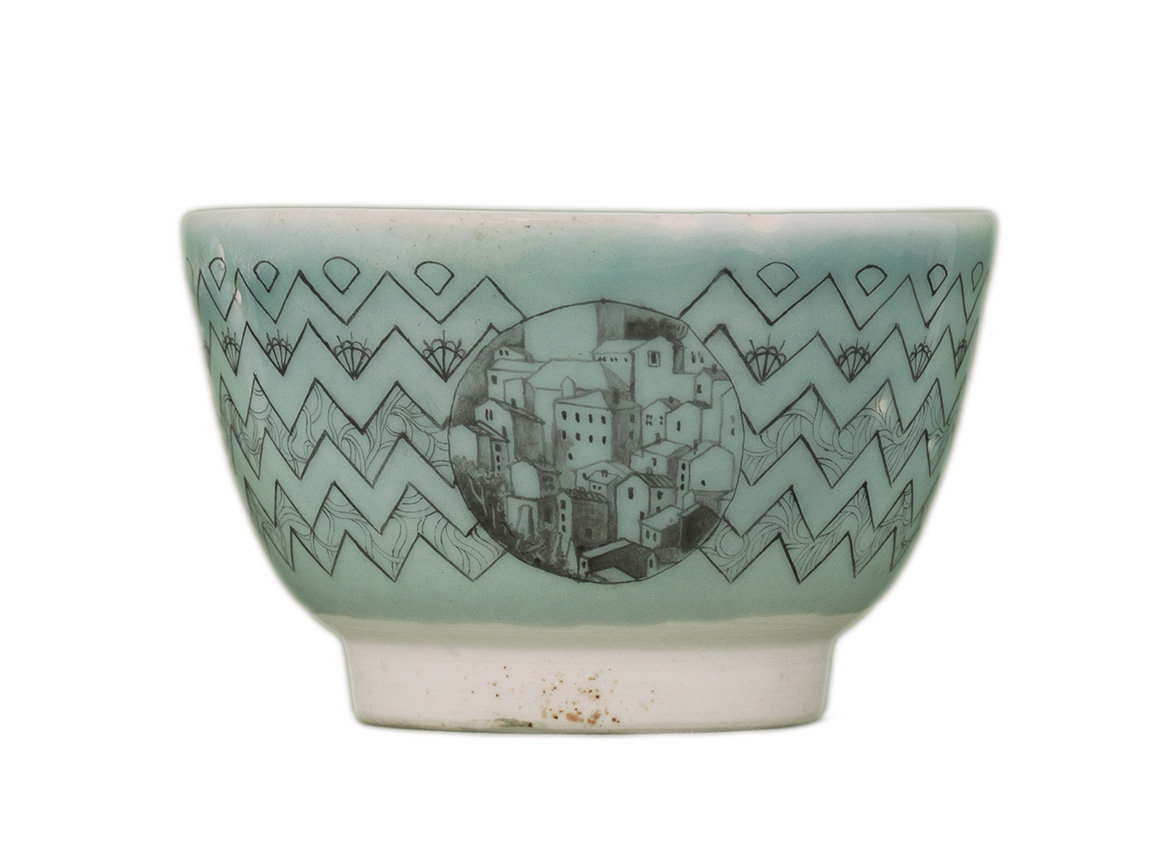 Cup # 33657, wood firing/ceramic/hand painting, 112 ml.
