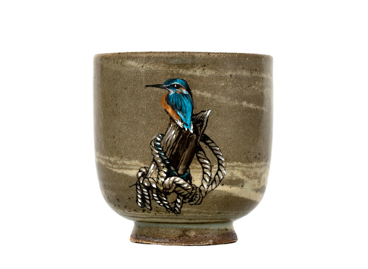 Cup # 33679, wood firing/ceramic/hand painting, 154 ml.
