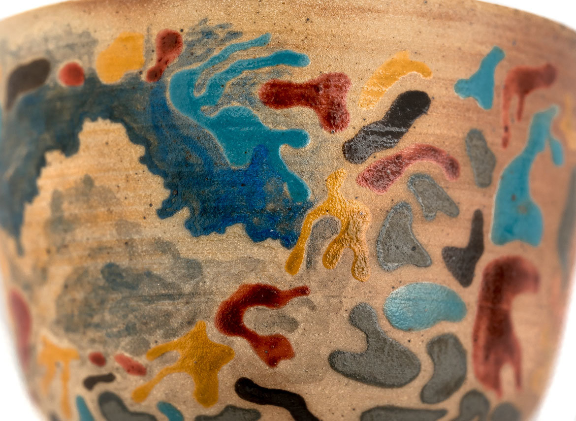 Cup # 33684, wood firing/ceramic/hand painting, 132 ml.