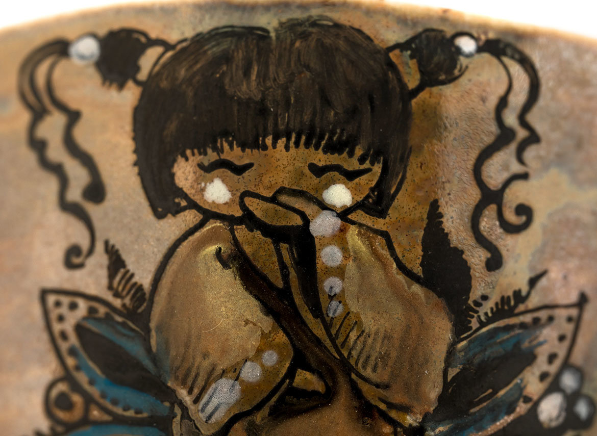 Cup # 33694, wood firing/ceramic/hand painting, 44 ml.