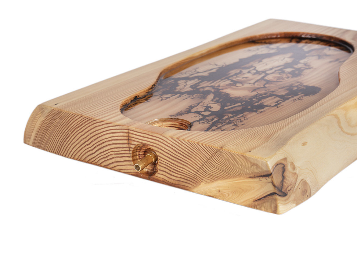 Handmade tea tray # 33746, wood, siberian larch