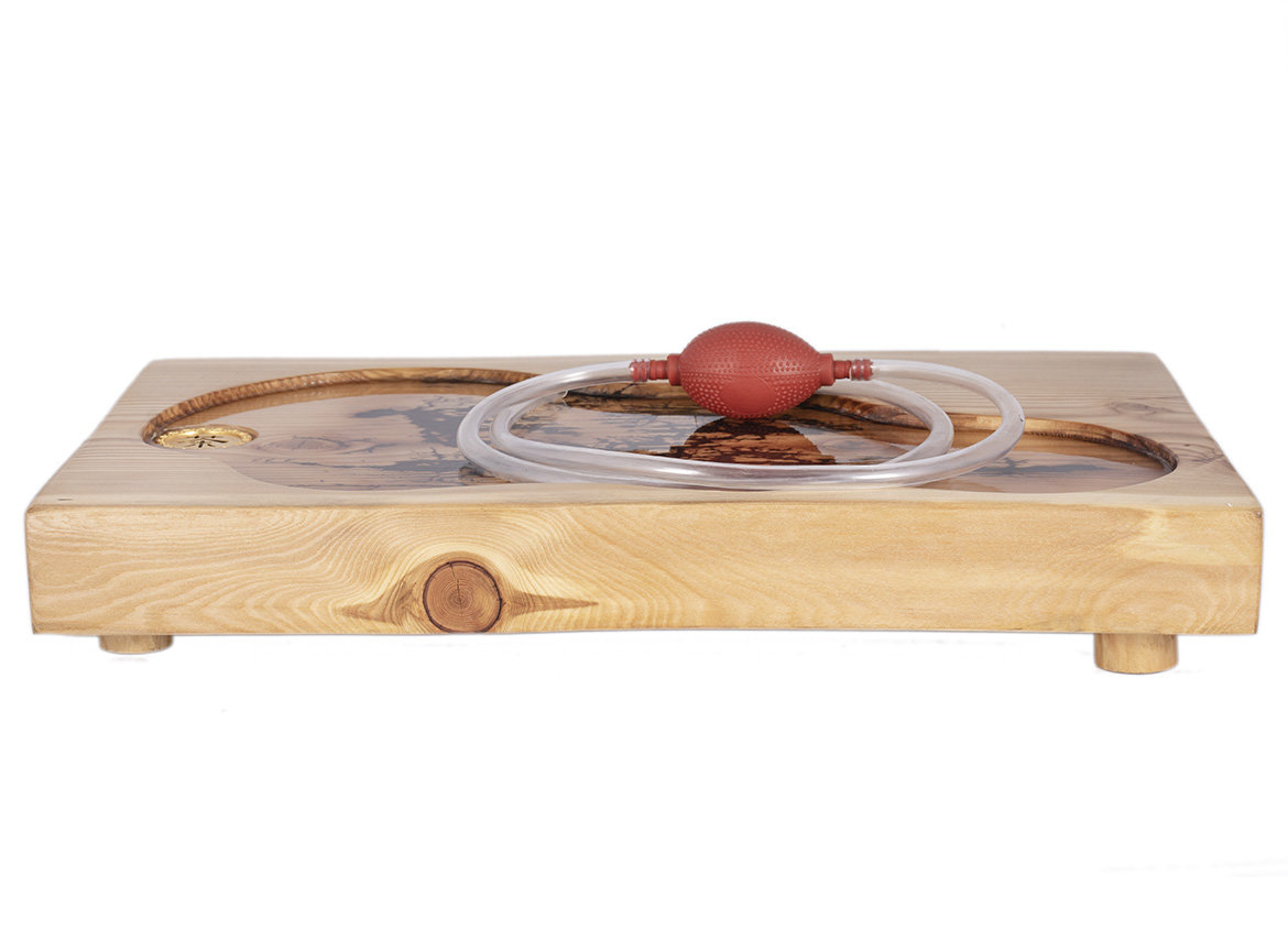 Handmade tea tray # 33749, wood, siberian larch