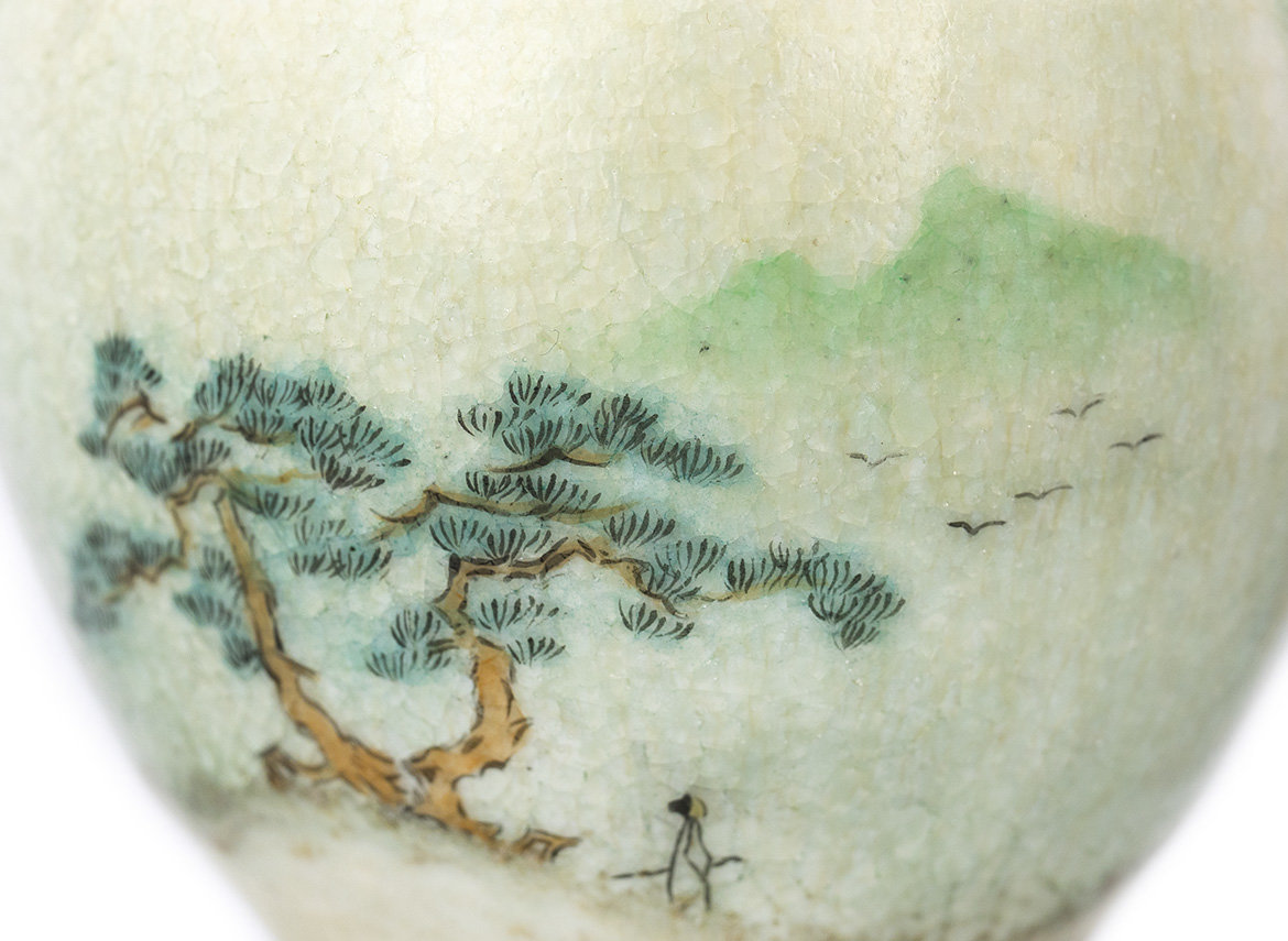 Gundaobey # 33807, wood firing, hand painting, ceramic, Dehua, 225 ml.