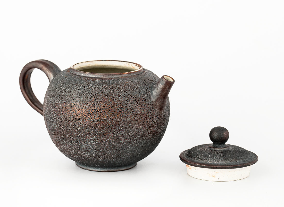 Чайник # 33811, дровяной обжиг, керамика, Дэхуа, 150 мл.