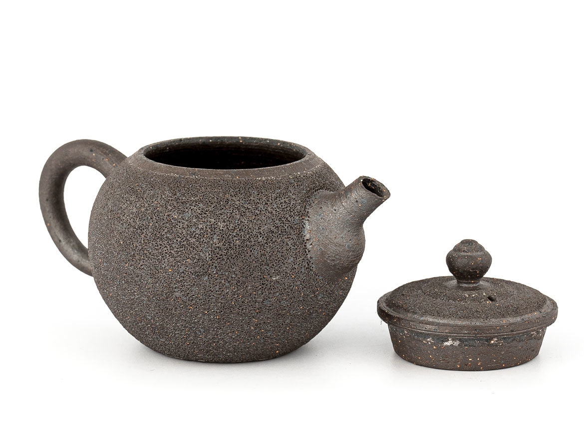 Чайник # 33812, дровяной обжиг, керамика, Дэхуа,165 мл.