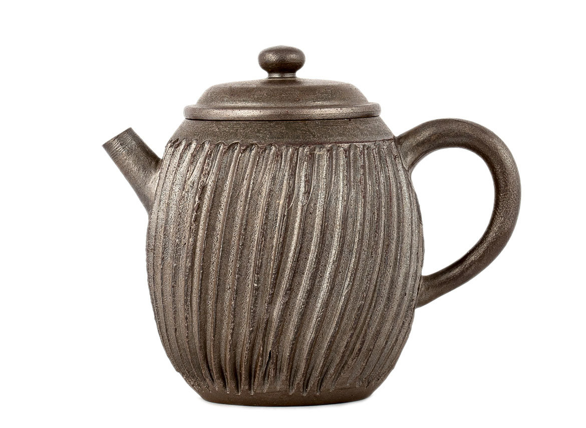 Чайник # 33827, дровяной обжиг, керамика, Дэхуа, 160 мл.