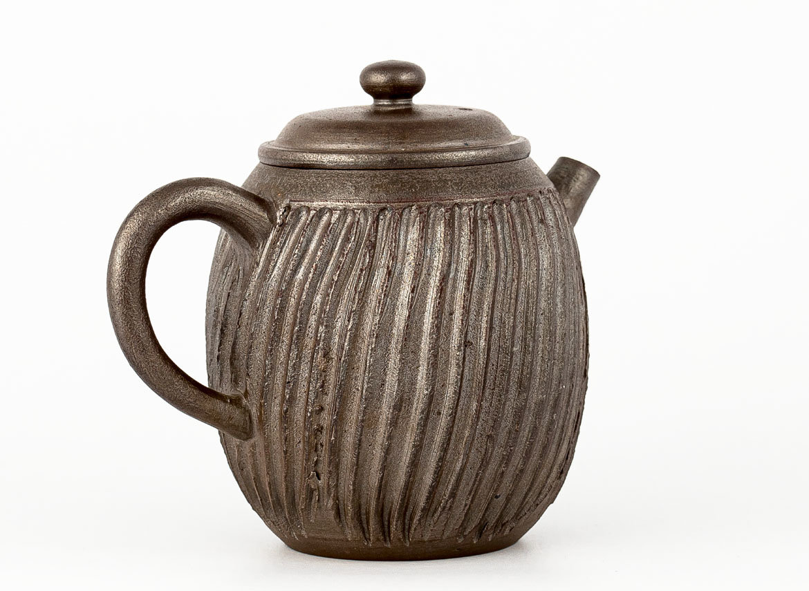 Чайник # 33827, дровяной обжиг, керамика, Дэхуа, 160 мл.