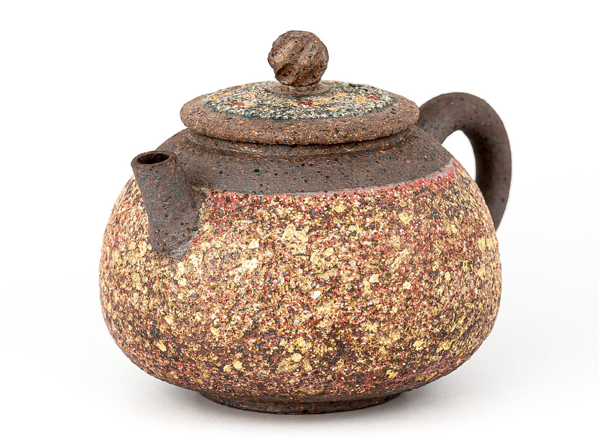 Чайник # 33828, дровяной обжиг, керамика, Дэхуа, 235 мл.