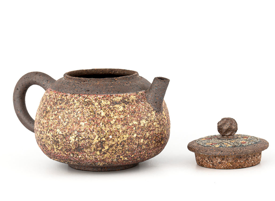 Чайник # 33828, дровяной обжиг, керамика, Дэхуа, 235 мл.