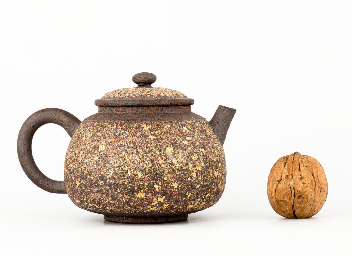 Чайник # 33829,  дровяной обжиг, керамика, Дэхуа, 250 мл.