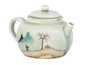 Teapot # 33842, wood firing, hand painting, ceramic, Dehua, 165 ml.