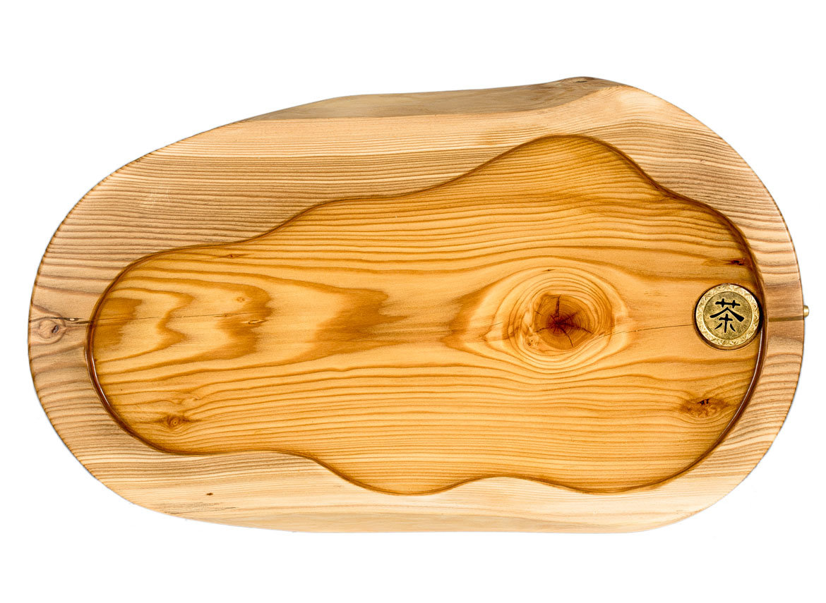 Handmade tea tray # 33909, wood, siberian larch