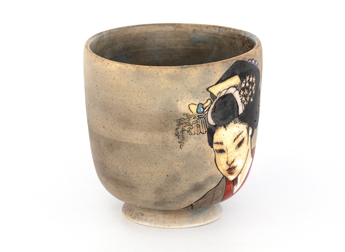 Cup # 34058, wood firing/ceramic/hand painting, 113 ml.