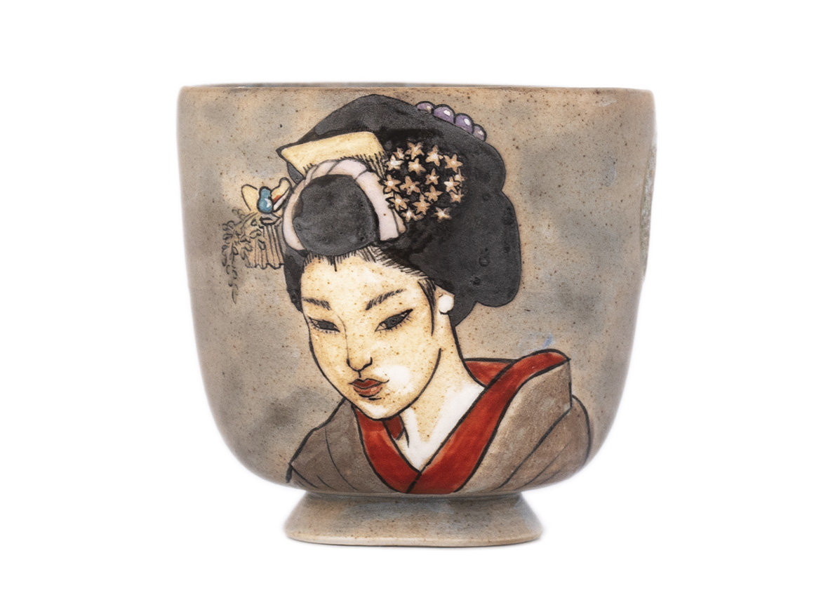 Cup # 34058, wood firing/ceramic/hand painting, 113 ml.