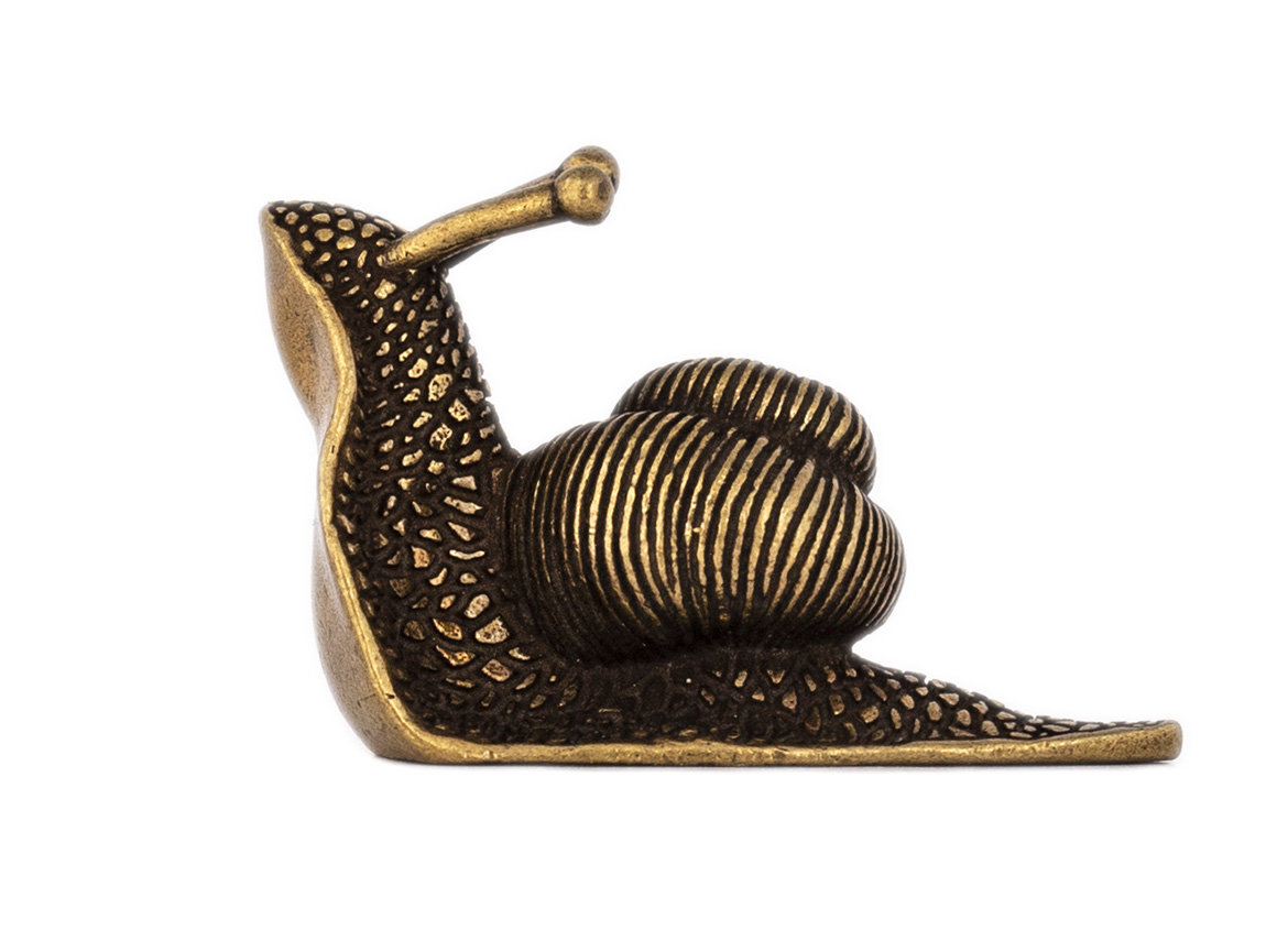 Tea Pet # 34227, snail, bronze
