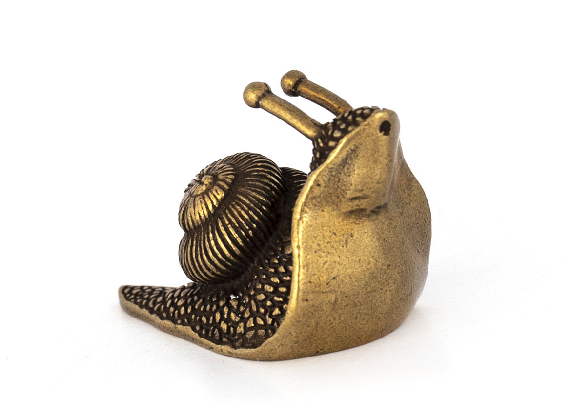 Tea Pet # 34227, snail, bronze