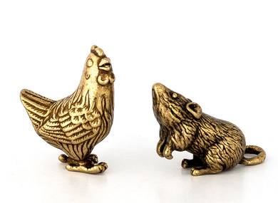 Набор фигурок # 34233 12 животных Китайского календаря бронза