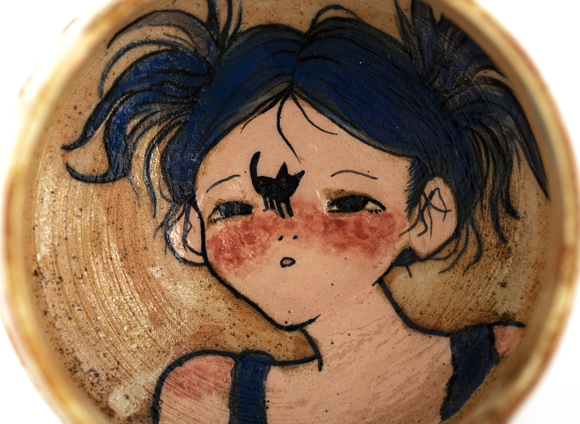 Cup # 34335, wood firing/ceramic/hand painting, 250 ml.