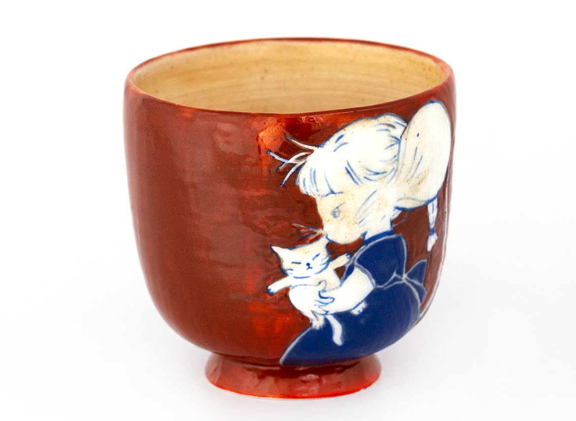 Cup # 34390, wood firing/ceramic/hand painting, 103 ml.