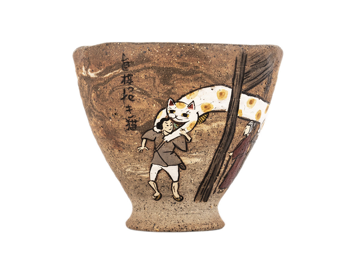 Cup # 34952, wood firing/ceramic/hand painting, 114 ml.