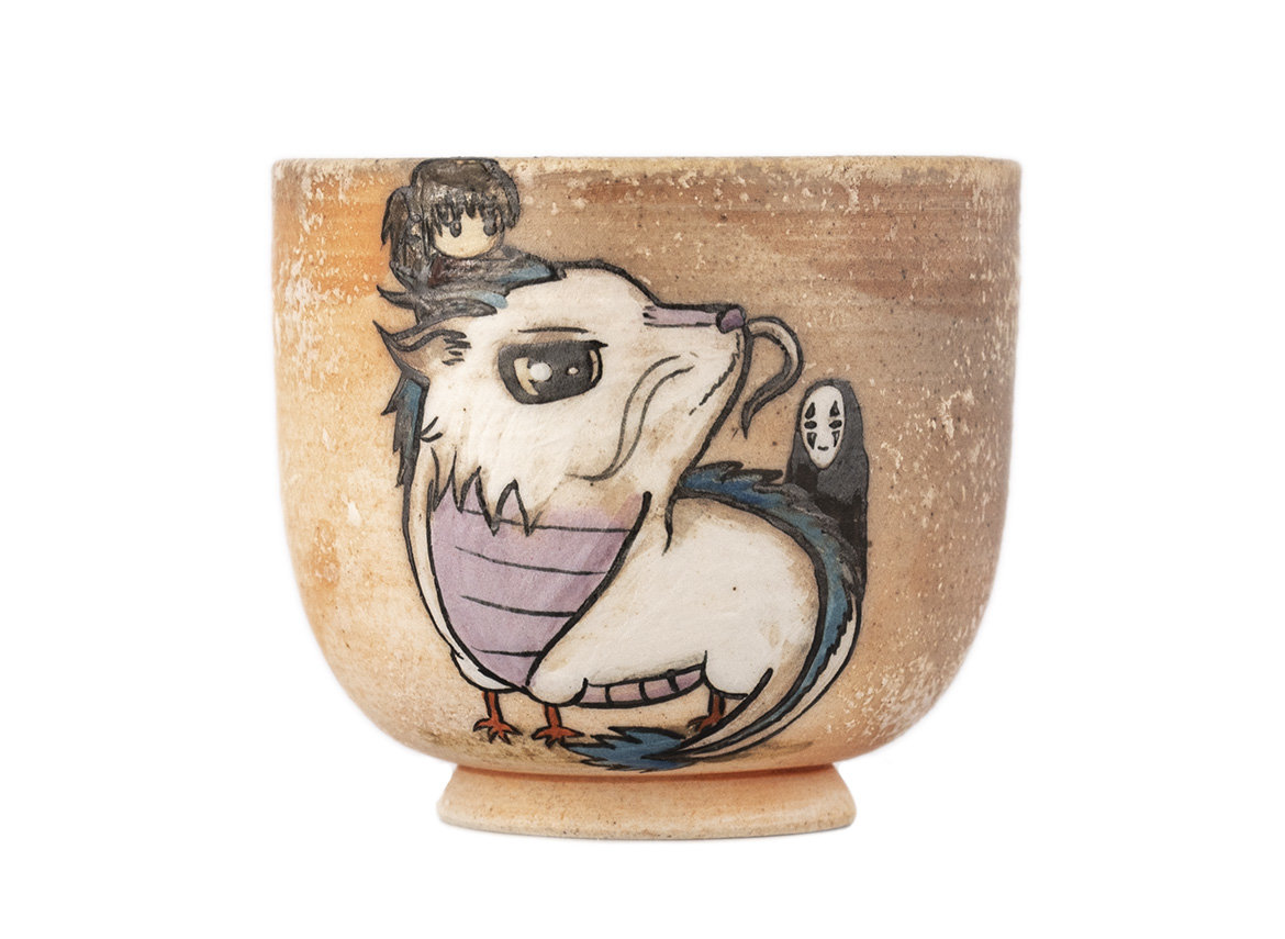 Cup # 34958, wood firing/ceramic/hand painting, 112 ml.