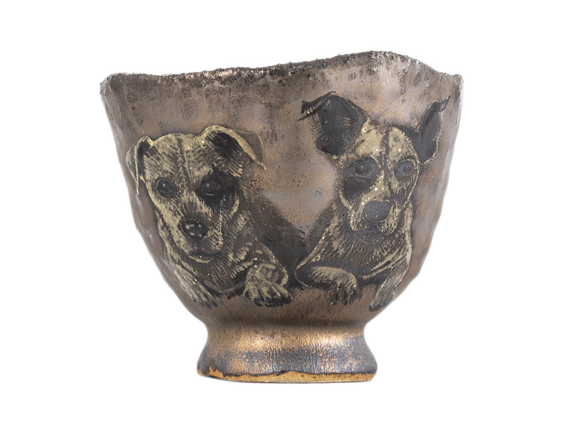 Cup # 35330, wood firing/ceramic/hand painting, 86 ml.