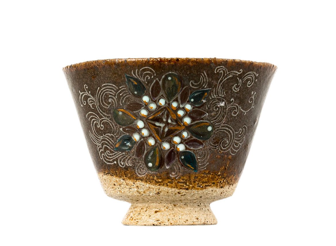 Cup # 35338, wood firing/ceramic/hand painting, 74 ml.