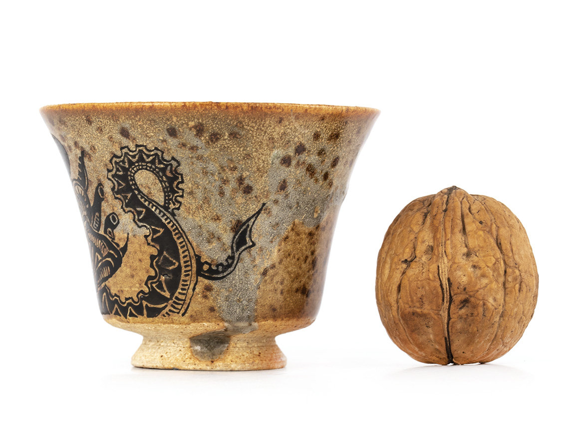 Cup # 35341, wood firing/ceramic/hand painting, 92 ml.